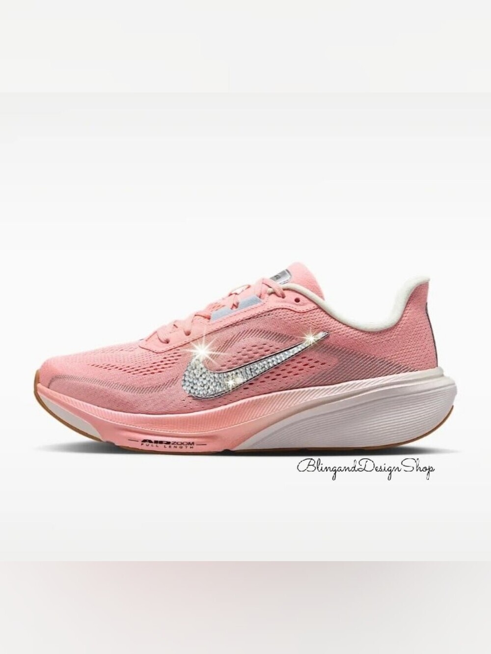 Bling Nike Pegasus 42 Women's Pink Sneakers Shoes Customized with Crystals